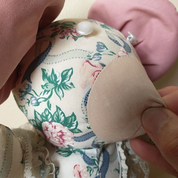 VTG Vantage International Floral Print Mouse Stuffed Animal Collectible Cottage - Picture 3 of 12